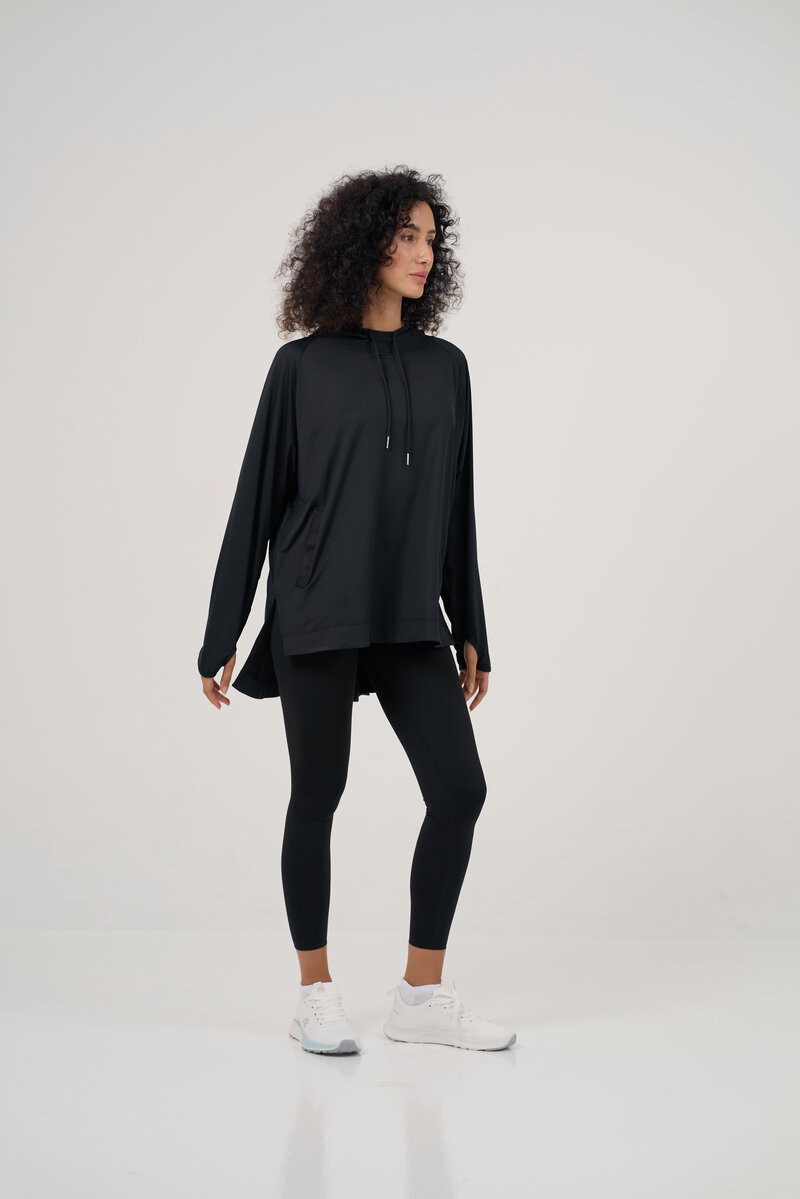 Blacki Black Hooded Shirt 