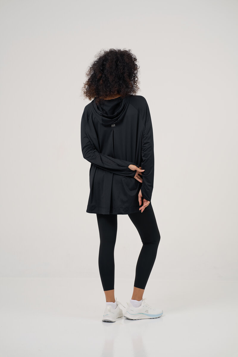 Blacki Black Hooded Shirt 