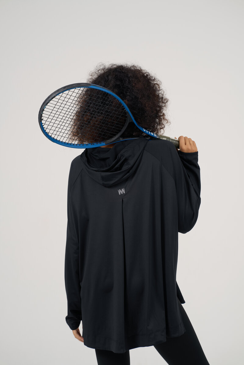 Blacki Black Hooded Shirt 