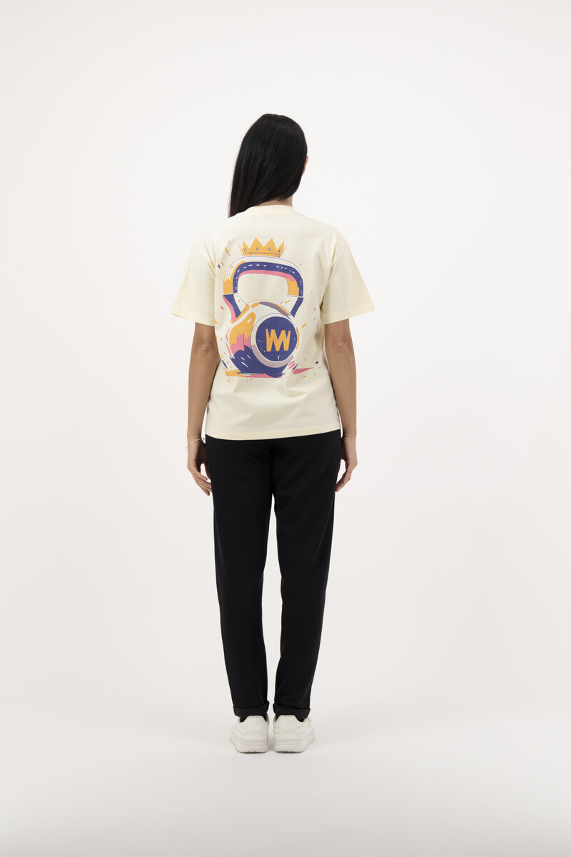 Kettlebell Athelitic T-shirt Cream 