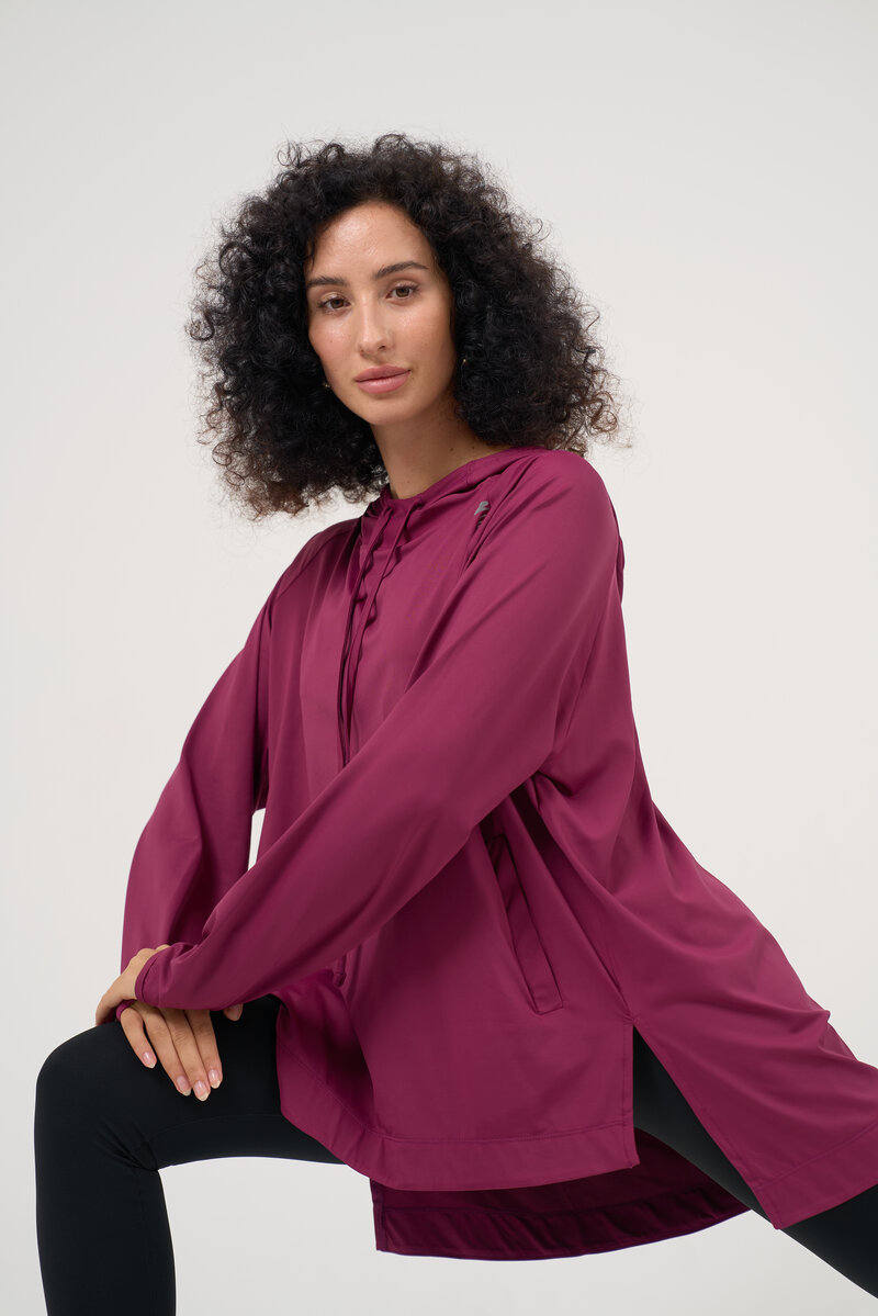 Raspberry Pink Hooded Shirt 