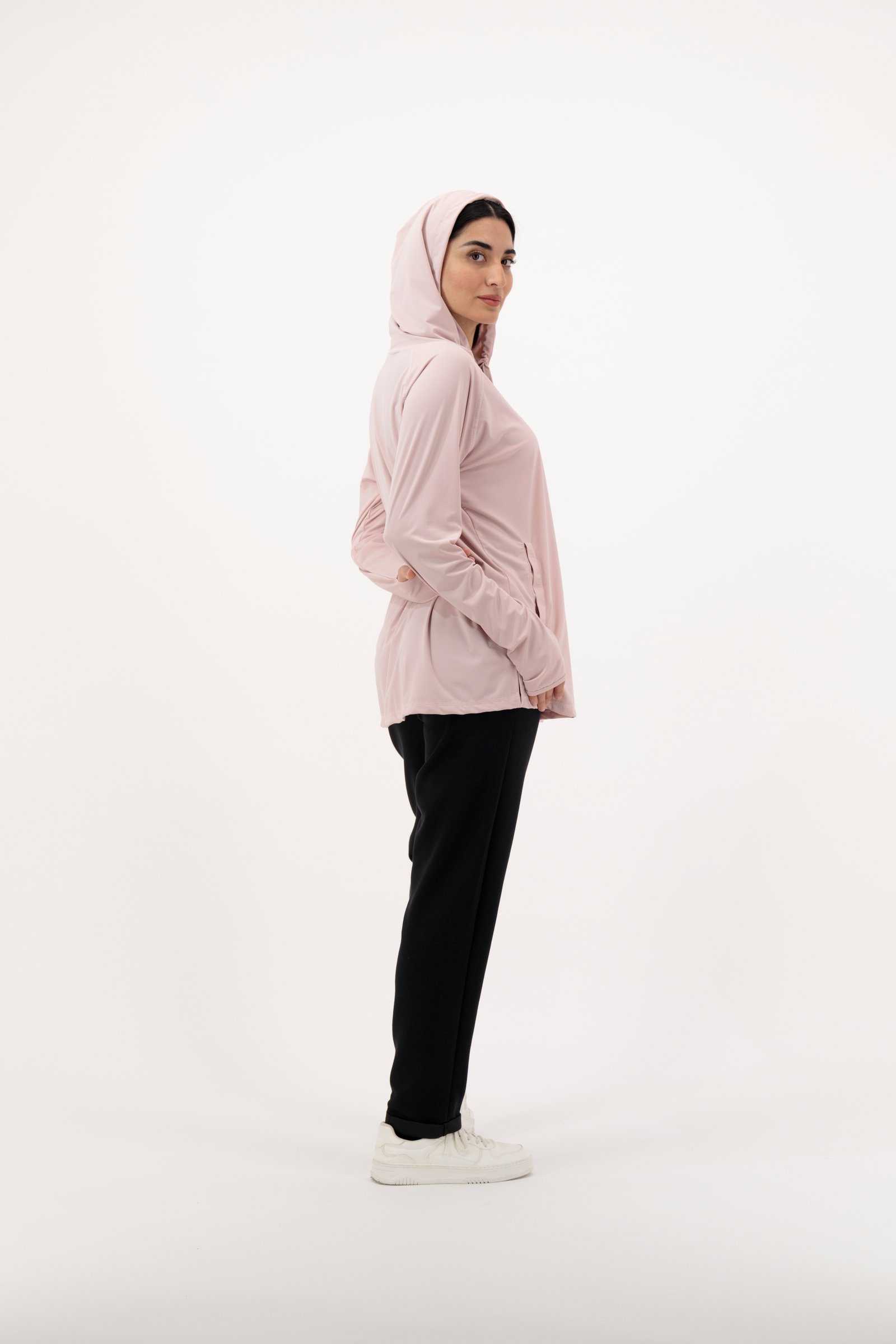 Flare Super Soft Hooded Shirt Pink