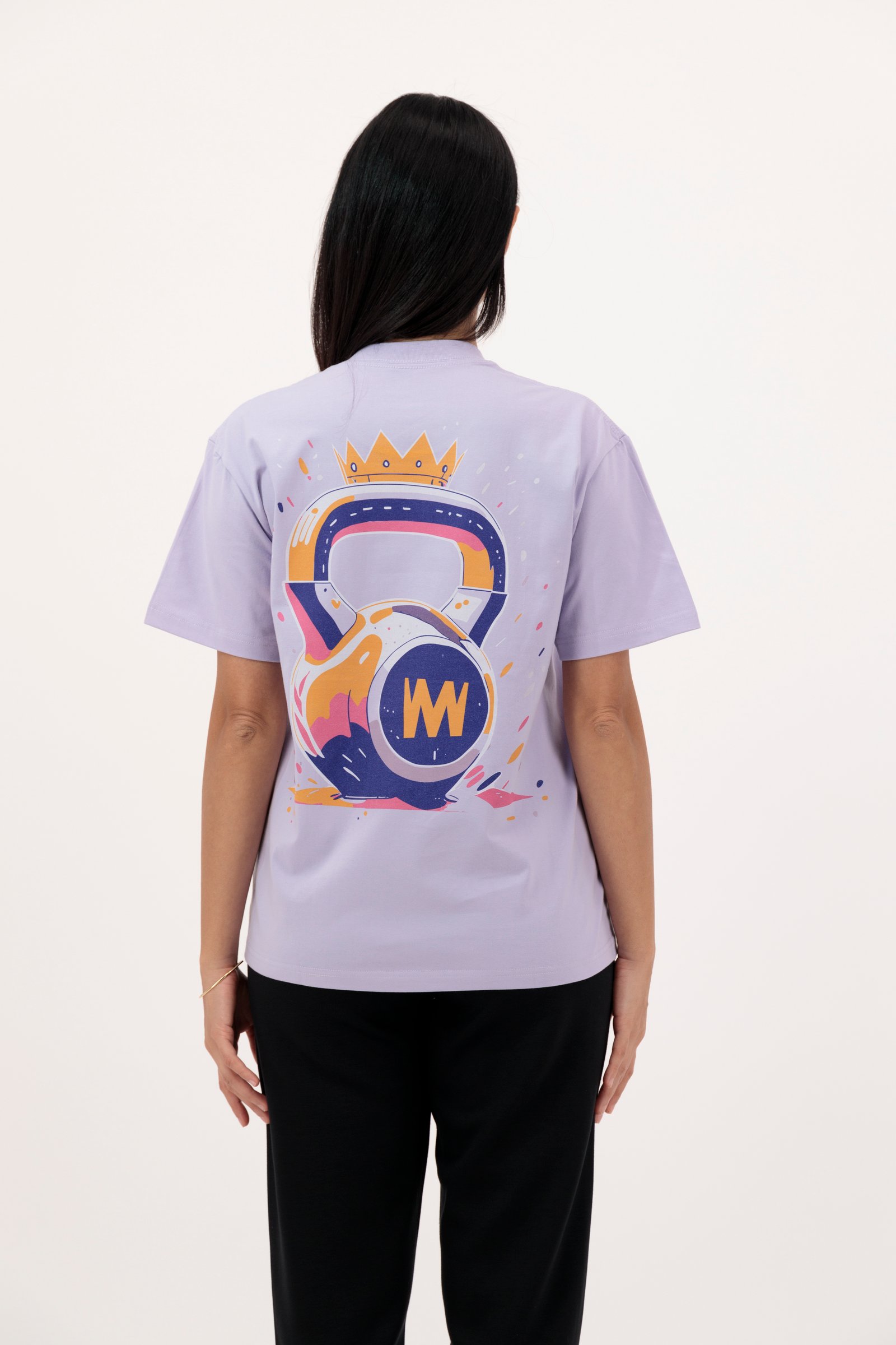  قميص قطني بنفسجي بتصميم كتلبيل