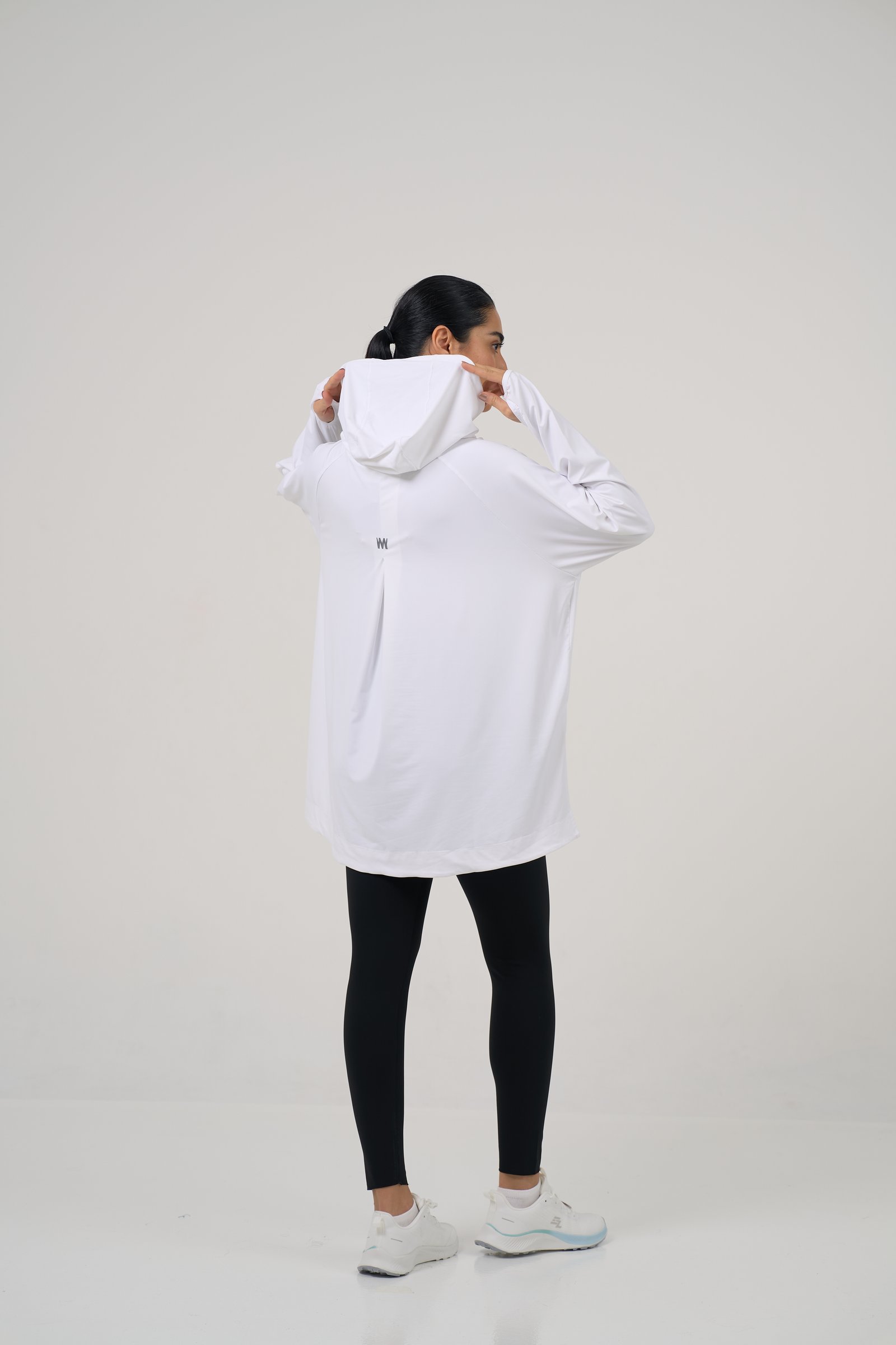 Stunning White Hooded Shirt 