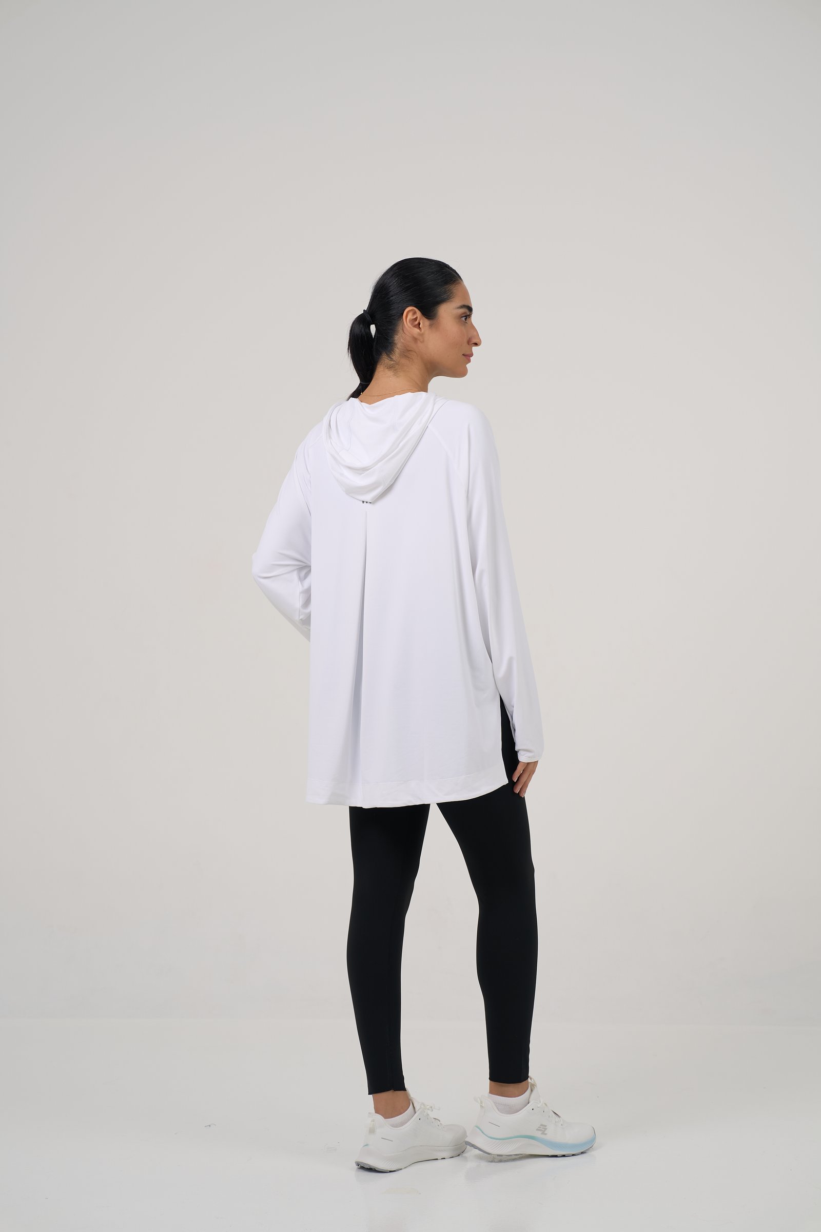 Stunning White Hooded Shirt 